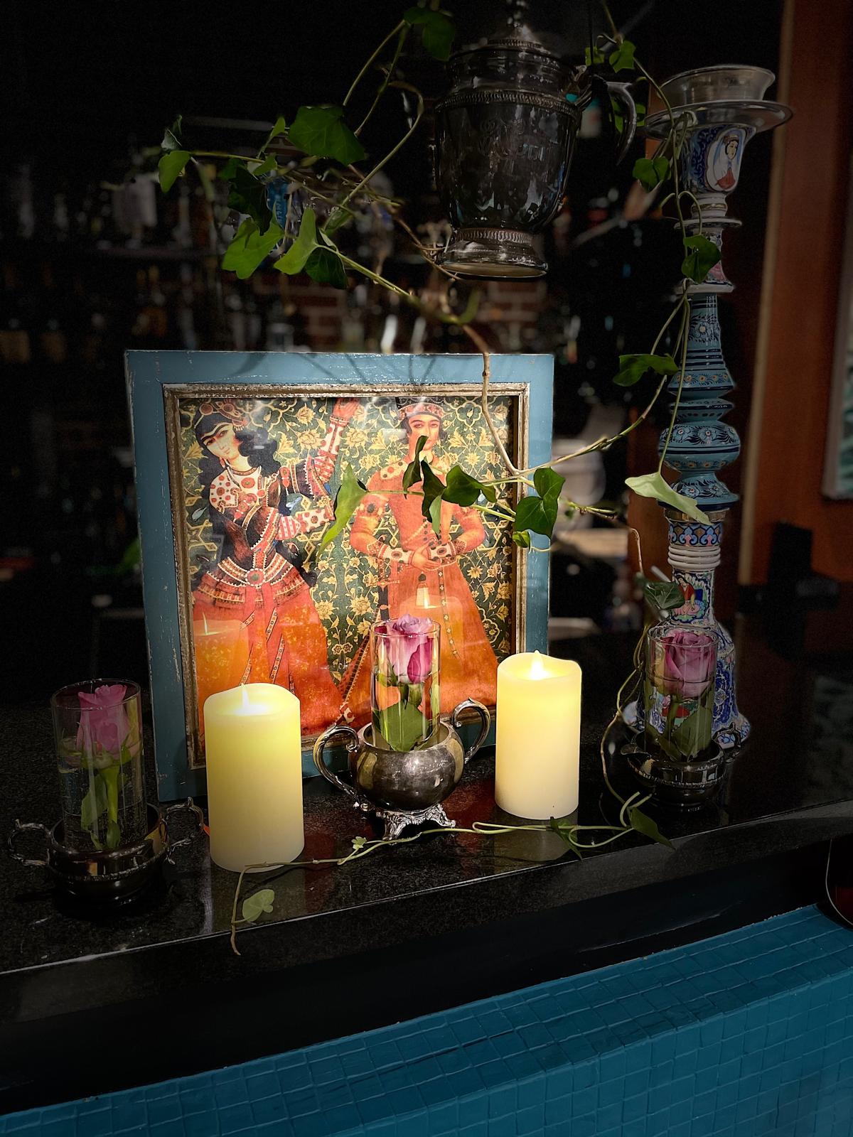 Vignette — Persian art & candlelight